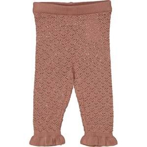 NEW MÜSLI girl's knit scallop pants in pink/ brown